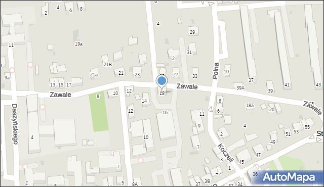 Strzyżów, Zawale, 18, mapa Strzyżów