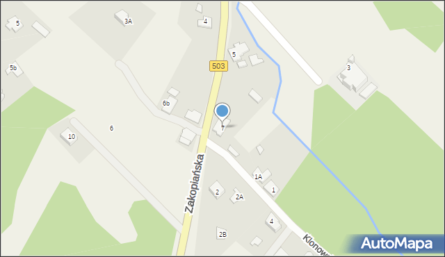 Suchacz, Zakopiańska, 7, mapa Suchacz