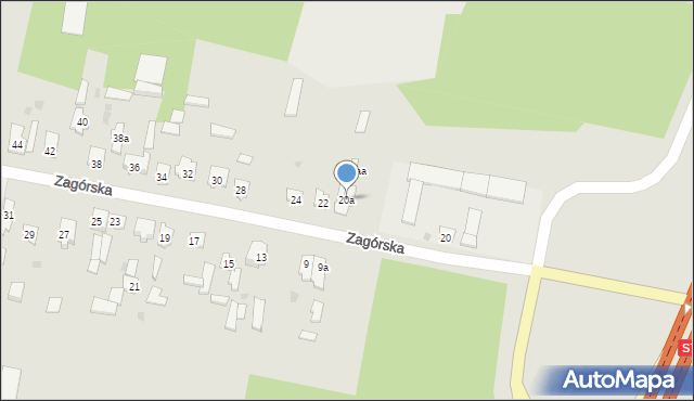 Suchedniów, Zagórska, 20a, mapa Suchedniów