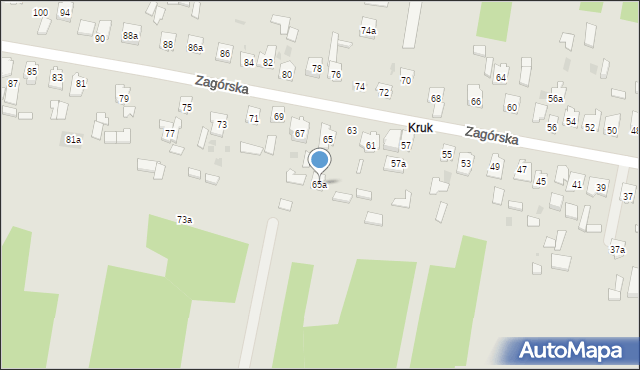 Suchedniów, Zagórska, 65a, mapa Suchedniów