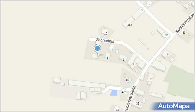 Sulimów, Zachodnia, 7, mapa Sulimów