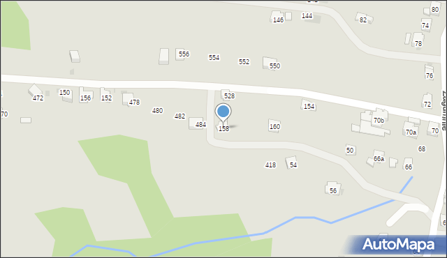 Sułkowice, Zagumnie, 158, mapa Sułkowice