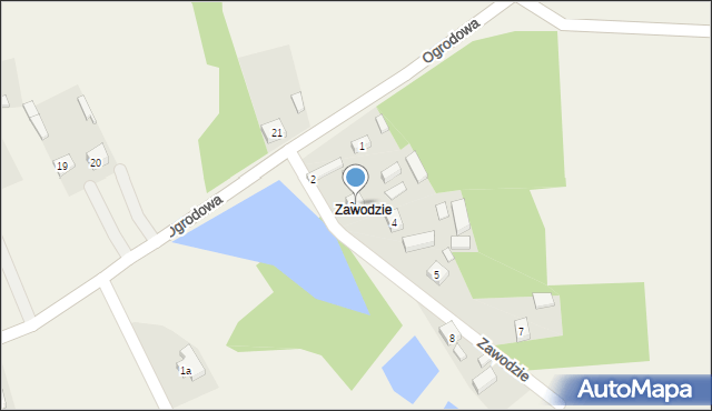 Sulmierzyce, Zawodzie, 3a, mapa Sulmierzyce