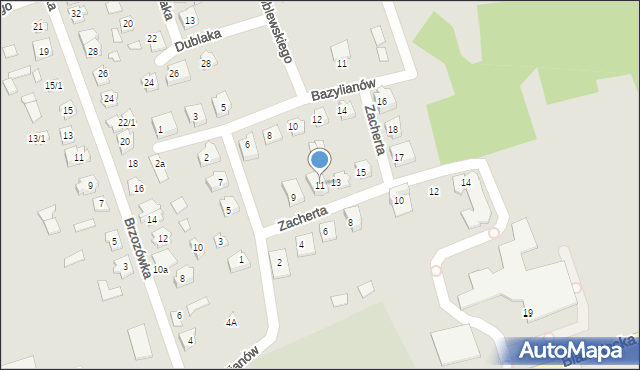 Supraśl, Zacherta Fryderyka Wilhelma, 11, mapa Supraśl