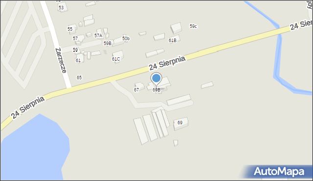 Suwałki, Zarzecze, 69B, mapa Suwałk