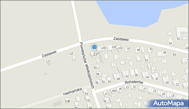 Suwałki, Zastawie, 113, mapa Suwałk