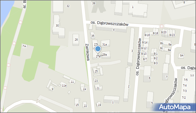 Swarzędz, Zamkowa, 27a, mapa Swarzędz