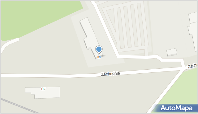 Świebodzin, Zachodnia, 80, mapa Świebodzin