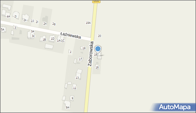 Święcice, Zaborowska, 18a, mapa Święcice