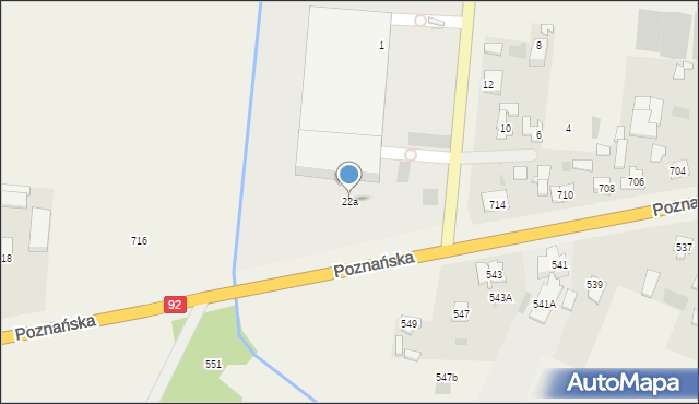 Święcice, Zaborowska, 22a, mapa Święcice