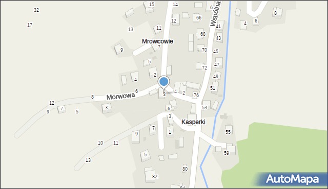 Świnna, Zachodnia, 3, mapa Świnna