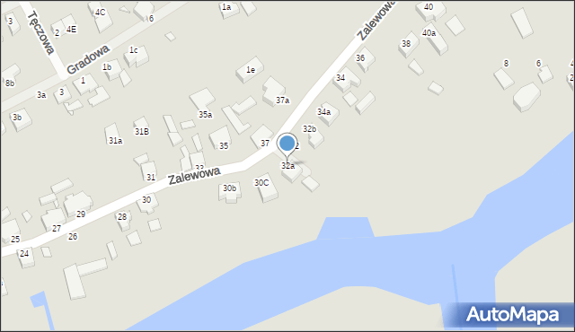 Świnoujście, Zalewowa, 32a, mapa Świnoujście