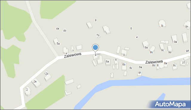 Świnoujście, Zalewowa, 4, mapa Świnoujście