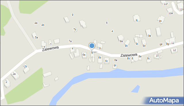 Świnoujście, Zalewowa, 6, mapa Świnoujście