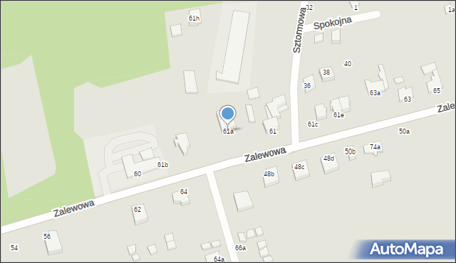 Świnoujście, Zalewowa, 61a, mapa Świnoujście