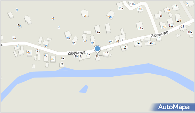 Świnoujście, Zalewowa, 8c, mapa Świnoujście