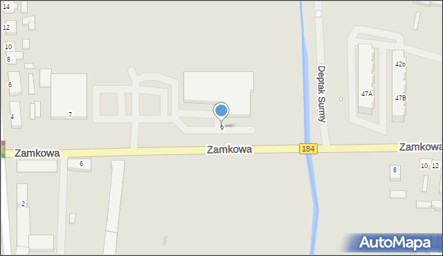 Szamotuły, Zamkowa, 9, mapa Szamotuły