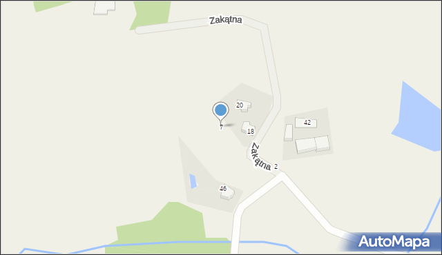 Szarłata, Zakątna, 7, mapa Szarłata