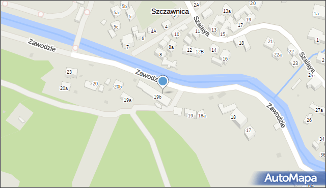Szczawnica, Zawodzie, 19c, mapa Szczawnica