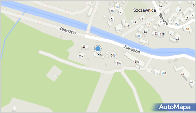 Szczawnica, Zawodzie, 29, mapa Szczawnica