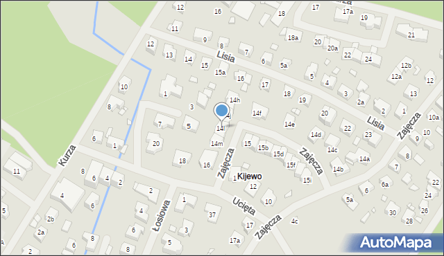 Szczecin, Zajęcza, 14l, mapa Szczecina