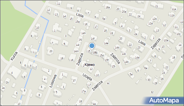 Szczecin, Zajęcza, 15a, mapa Szczecina