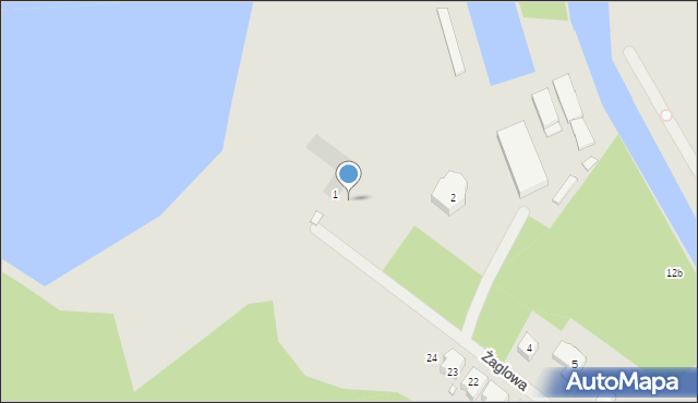 Szczecin, Żaglowa, 1, mapa Szczecina