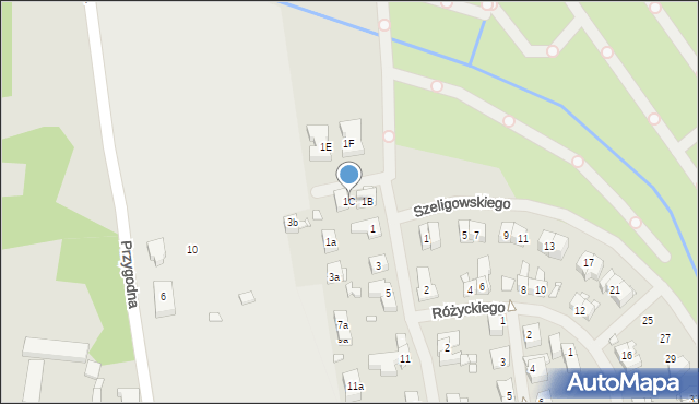 Szczecin, Zabużańska, 1C, mapa Szczecina