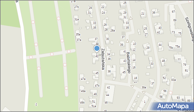 Szczecin, Zabużańska, 41, mapa Szczecina