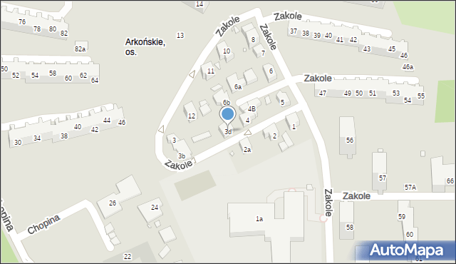 Szczecin, Zakole, 3d, mapa Szczecina