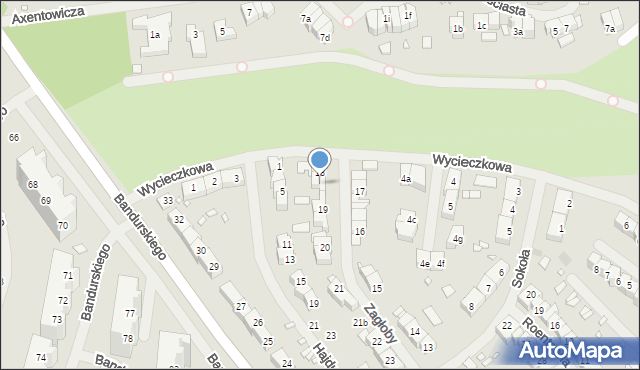 Szczecin, Zagłoby Jana Onufrego, 18a, mapa Szczecina