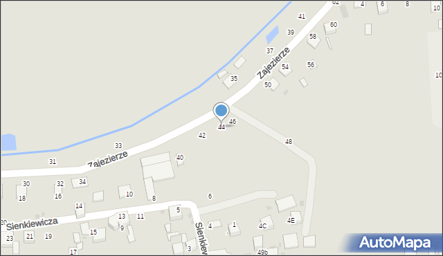 Szczucin, Zajezierze, 44, mapa Szczucin