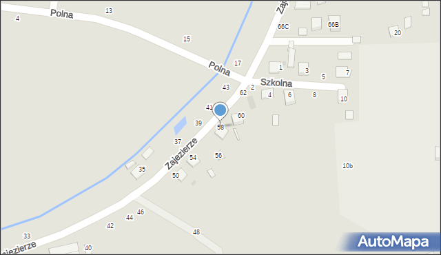 Szczucin, Zajezierze, 58, mapa Szczucin