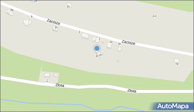 Szczytna, Zacisze, 1c, mapa Szczytna