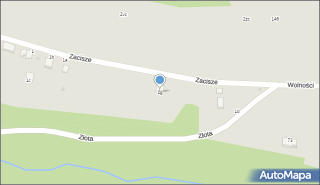 Szczytna, Zacisze, 1g, mapa Szczytna