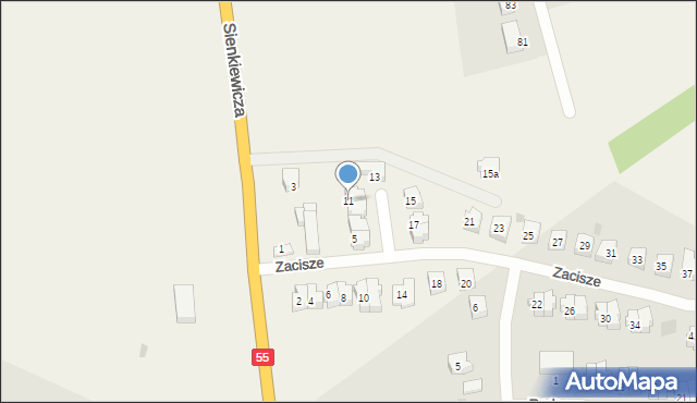 Sztum, Zacisze, 11, mapa Sztum