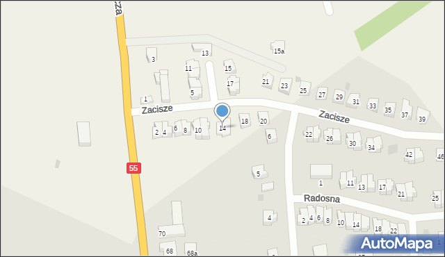 Sztum, Zacisze, 14, mapa Sztum