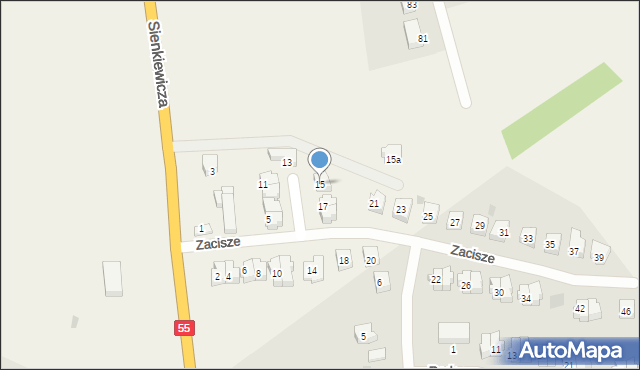 Sztum, Zacisze, 15, mapa Sztum