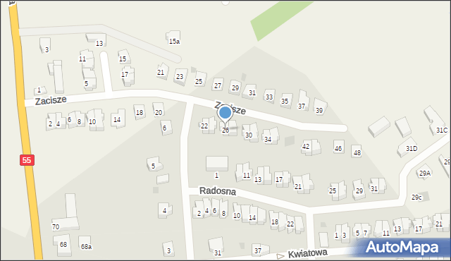 Sztum, Zacisze, 26, mapa Sztum