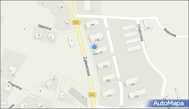 Sztutowo, Zalewowa, 10d, mapa Sztutowo