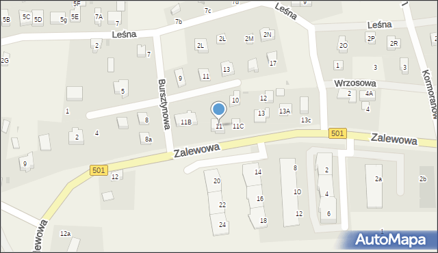 Sztutowo, Zalewowa, 11, mapa Sztutowo