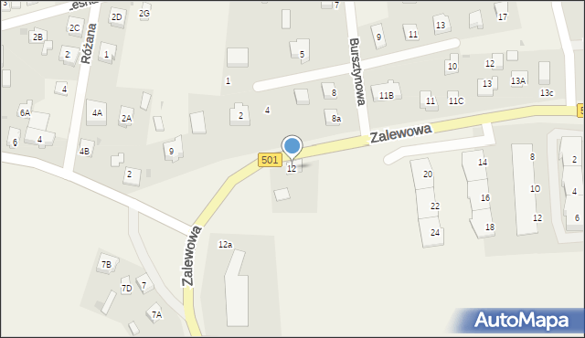 Sztutowo, Zalewowa, 12, mapa Sztutowo