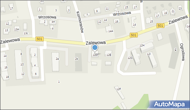 Sztutowo, Zalewowa, 12D, mapa Sztutowo