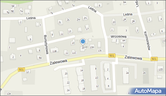 Sztutowo, Zalewowa, 13, mapa Sztutowo