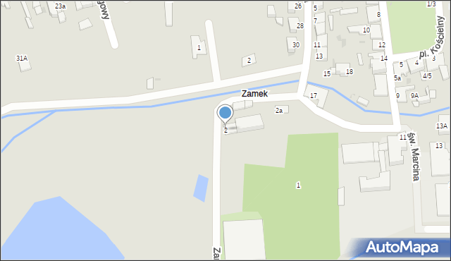 Szubin, Zamek, 2, mapa Szubin