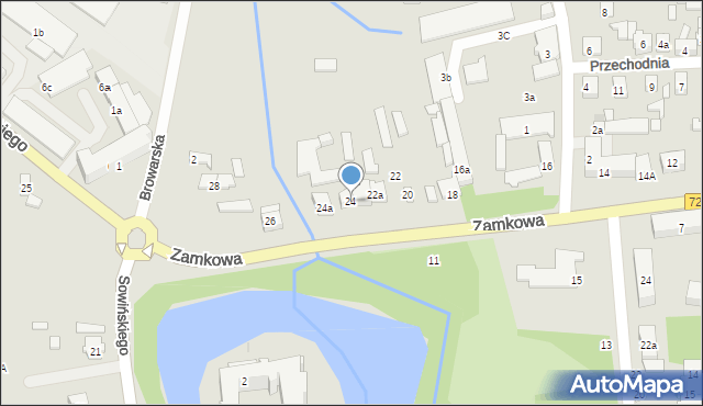 Szydłowiec, Zamkowa, 24, mapa Szydłowiec