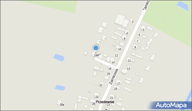 Tarnobrzeg, Zamkowa, 14A, mapa Tarnobrzegu