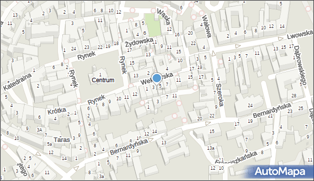 Tarnów, Zakątna, 4, mapa Tarnów