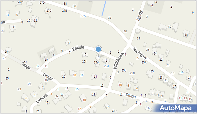 Tarnowiec, Zakole, 3, mapa Tarnowiec