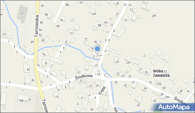 Tarnowiec, Zamkowa, 3A, mapa Tarnowiec